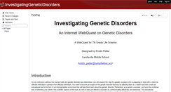 Desktop Screenshot of investigatinggeneticdisorders.wiki.hempfieldsd.org